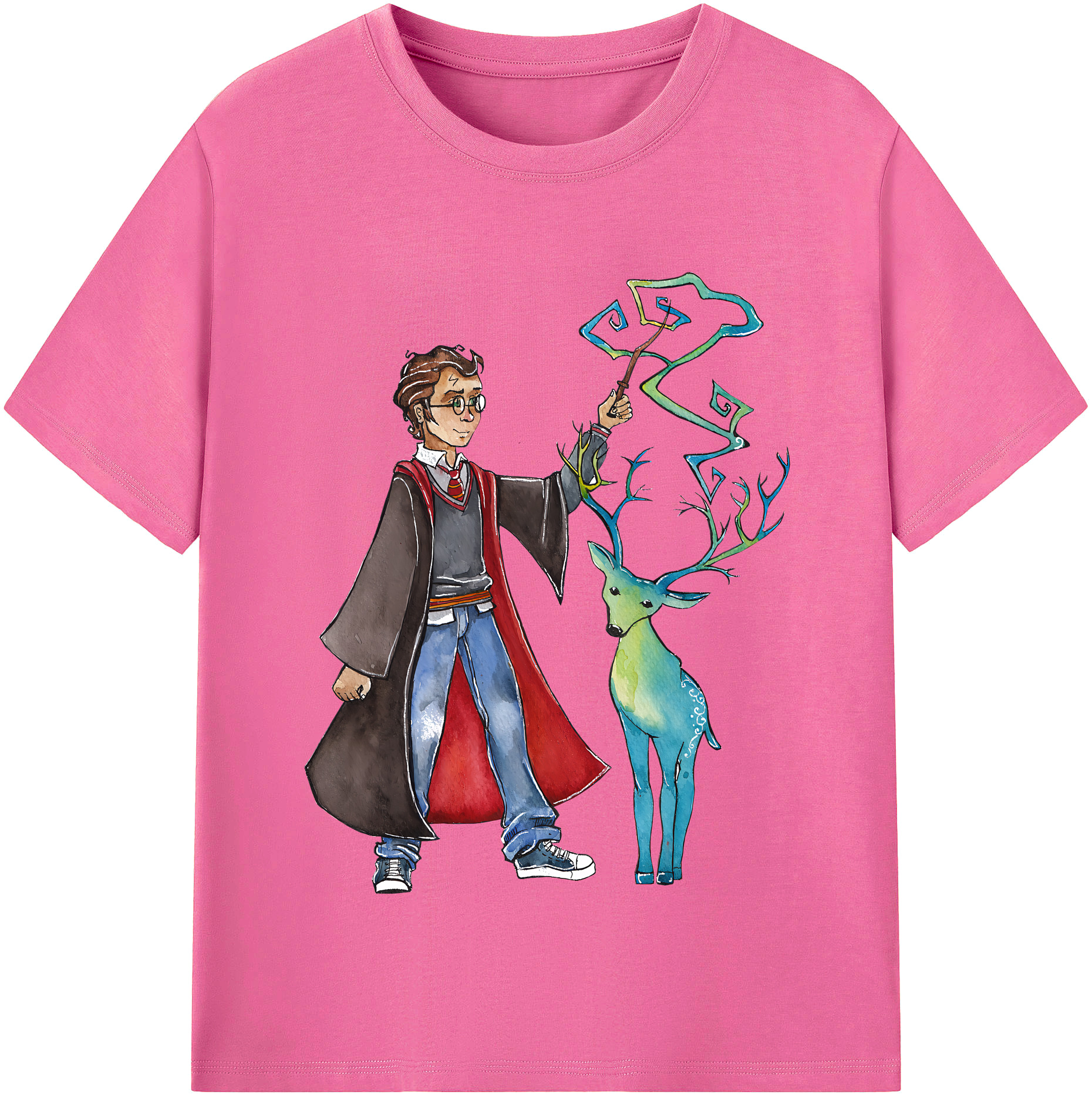 （画像用） Harry Potter ハリー・ポッターシリーズ レディースカジュアルプリントTシャツ（綿100％）
